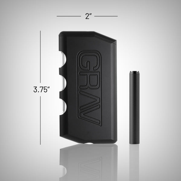 Midnight Blue GRAV Dugout with matching aluminum one-hitter taster