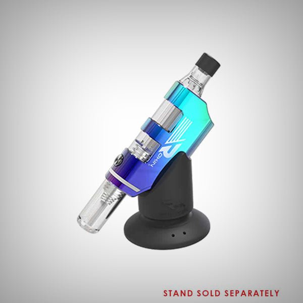 Multicolor Rokin Stinger shown from both sides with glass components and USB charging port