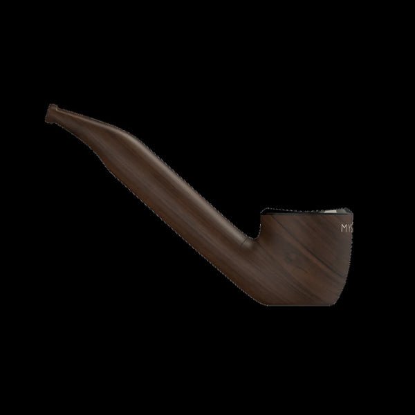 Myster PYPE PRO Woodgrain 510 battery angled view with LED display on light background