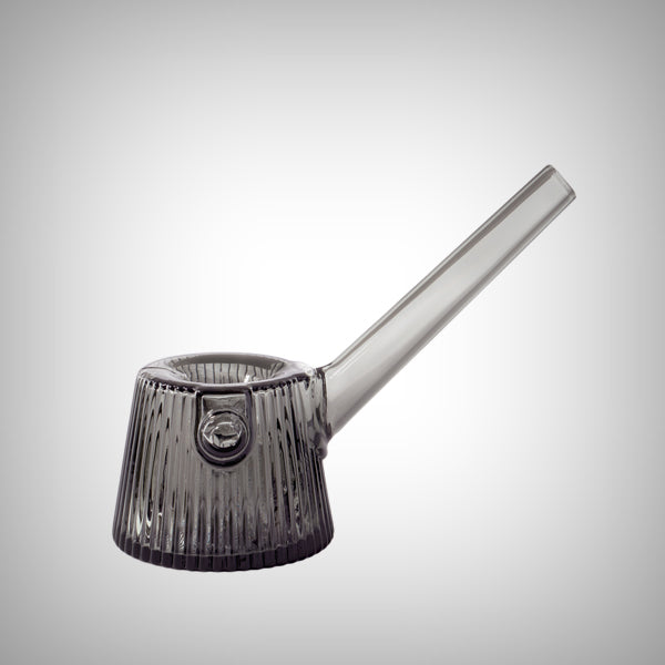 NWTN Home Deco Hand Pipe in Charcoal gray fluted glass