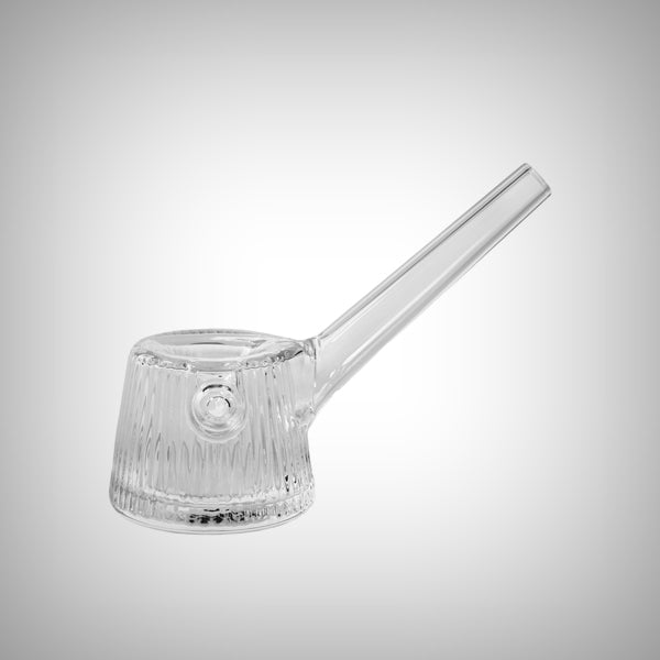 NWTN Home Deco Hand Pipe in clear fluted glass