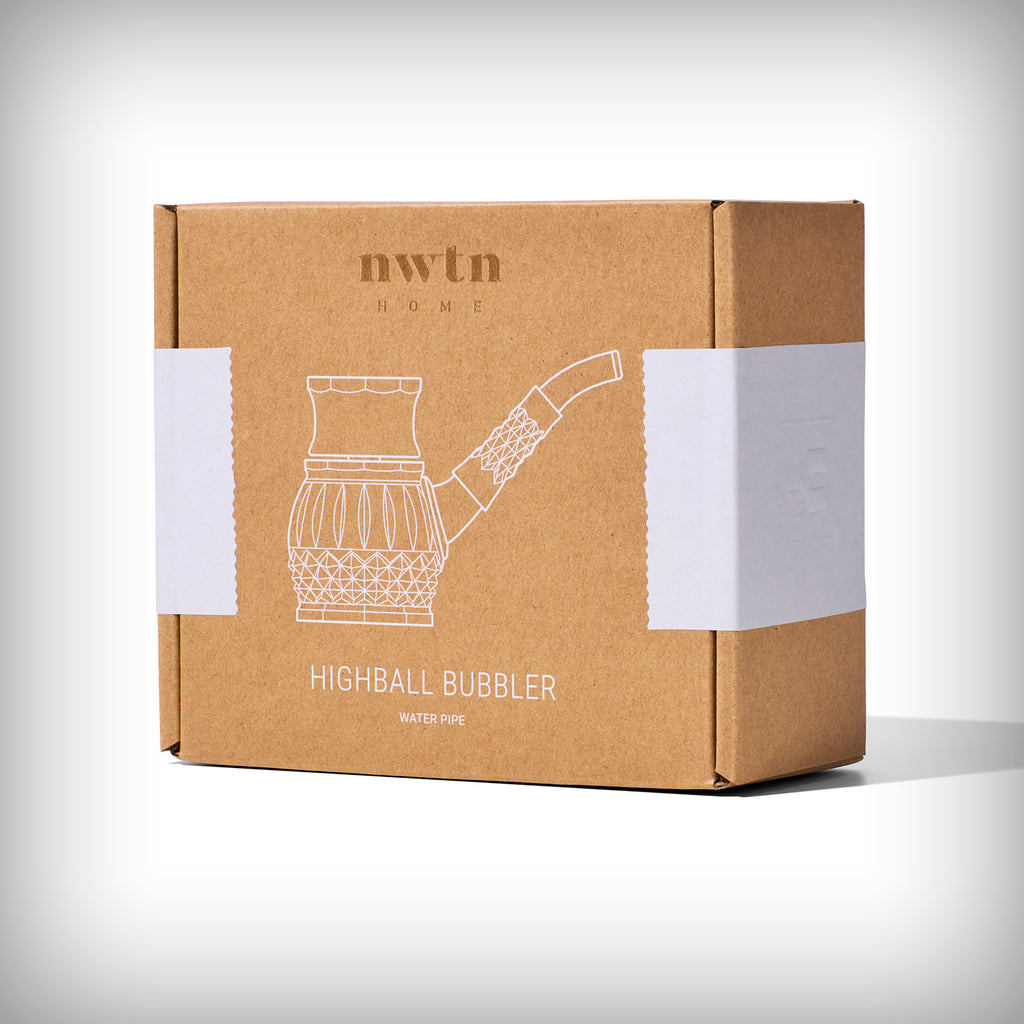 NWTN Home Highball Bubbler retail box shown from the side