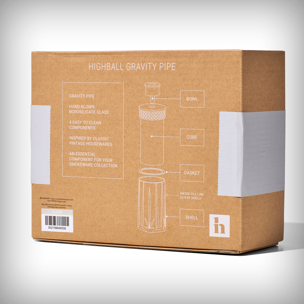 NWTN Home Highball Gravity Bong retail packaging showing product information