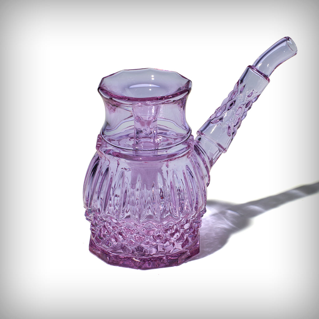 NWTN Home Highball borosilicate glass bubbler in Orchid purple