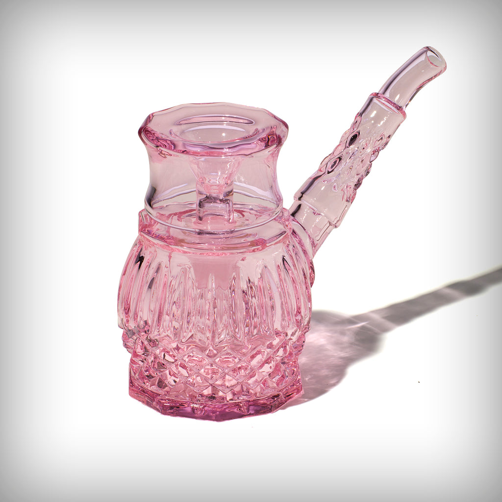 NWTN Home Highball borosilicate glass bubbler in Petal pink