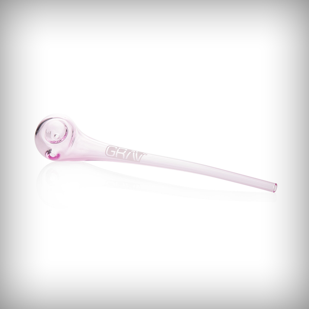Pink GRAV Gandalf Glass Pipe shown in side profile