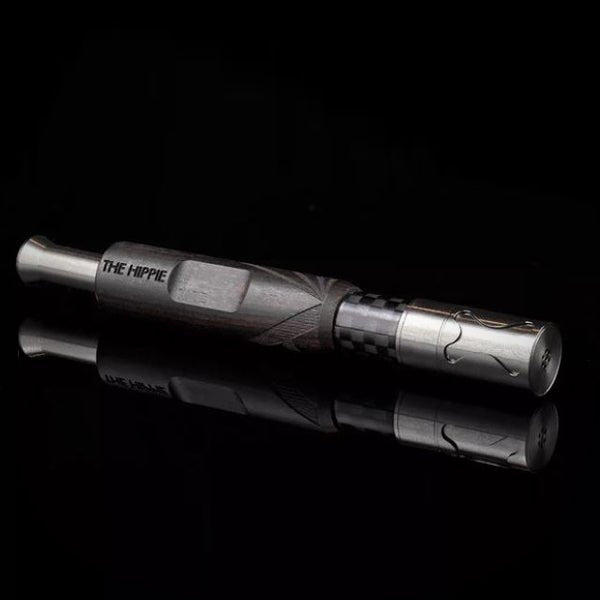 Pipe X close-up showing The Hippie Pipe branding and metal mouthpiece