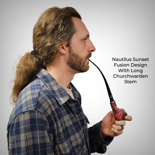 Portable Sherlock-style dry herb vape pipe