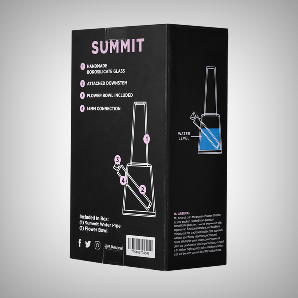 Portable Summit water pipe for smooth filtered sessions