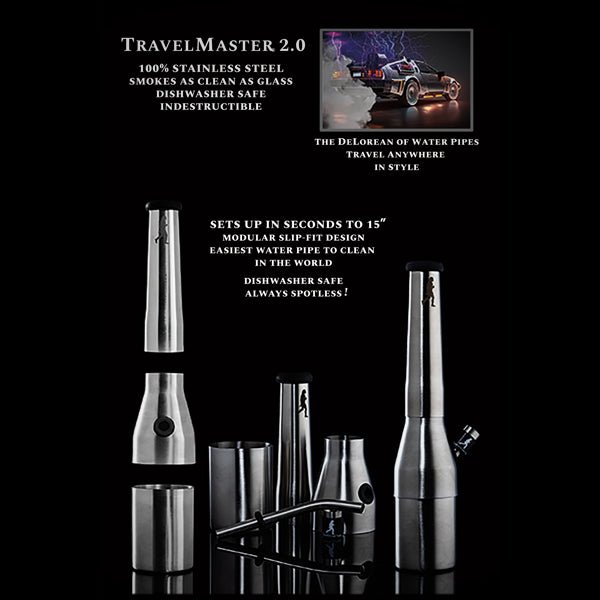 Portable TravelMaster 2.0 stainless steel water pipe