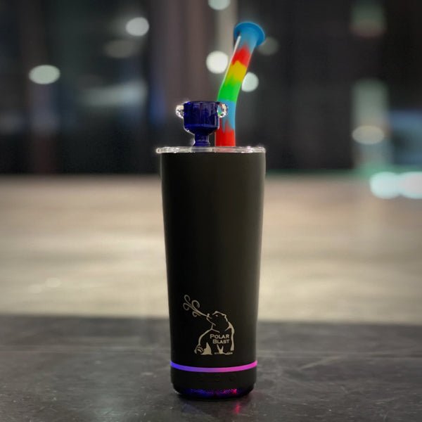Portable tumbler water pipe with detachable speaker