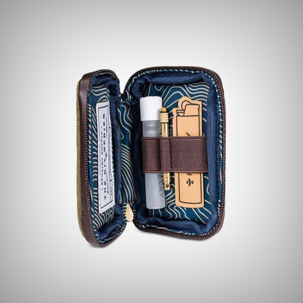 Portable weed smoker kit with glass chillum