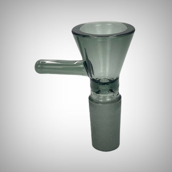 Prism 14mm blue glass bowl with male joint and side handle