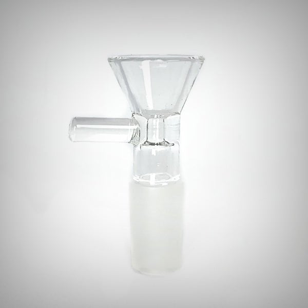 Prism 14mm dark gray glass bowl with male joint and side handle