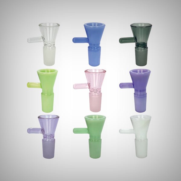 Prism 14mm light purple glass bowl with male joint and side handle