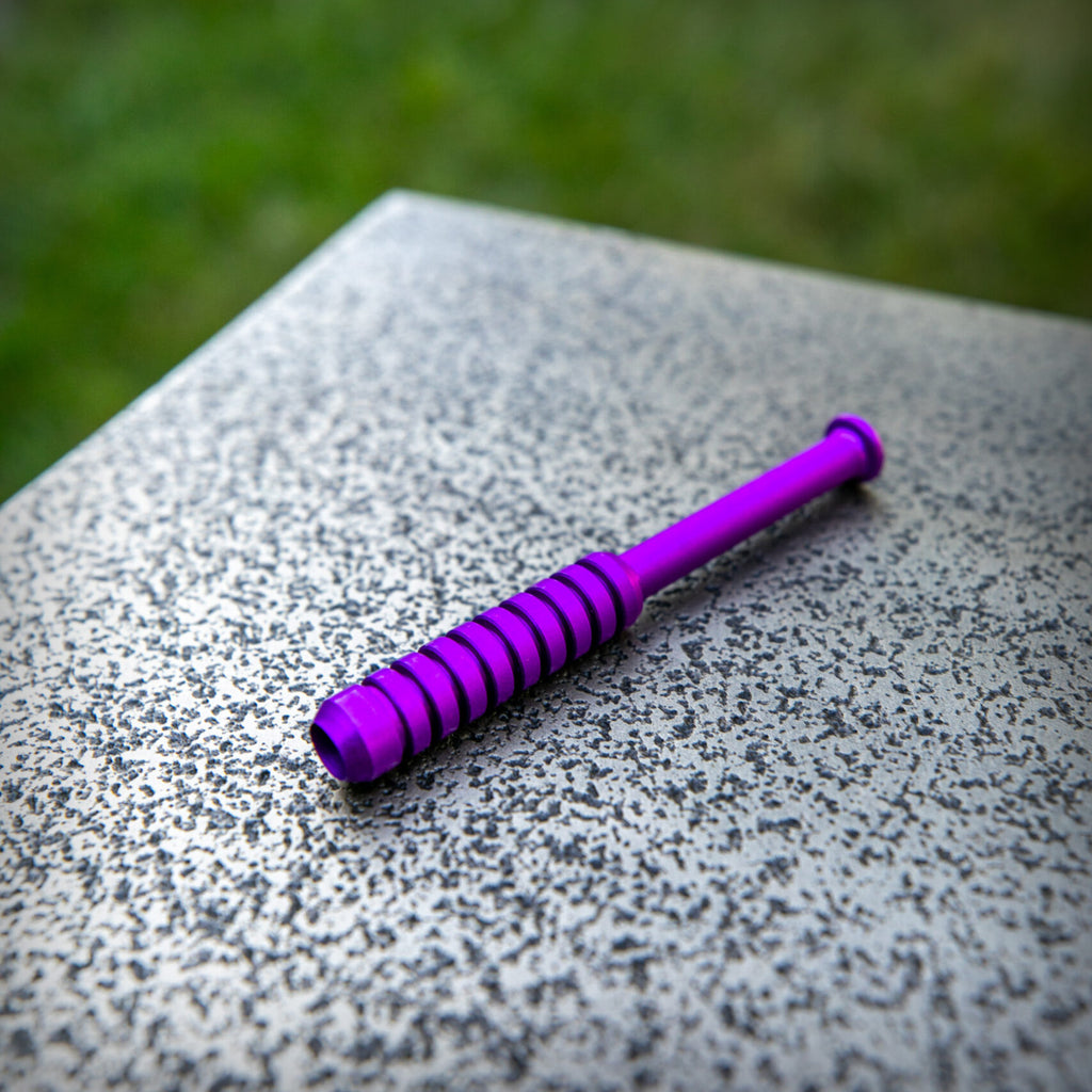 Purple metal one hitter pipe by The Mill