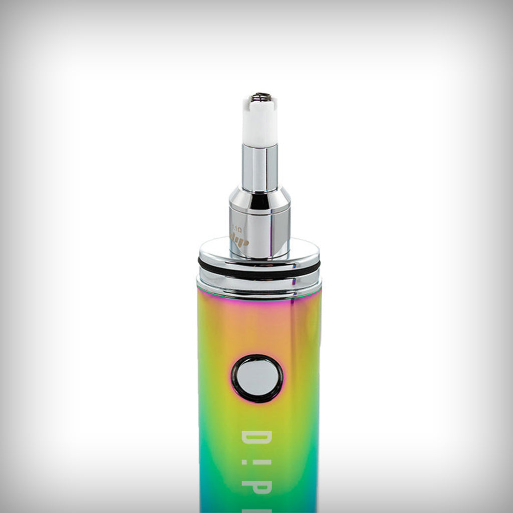 Rainbow Dip Devices Dipper vaporizer front view with atomizer exposed