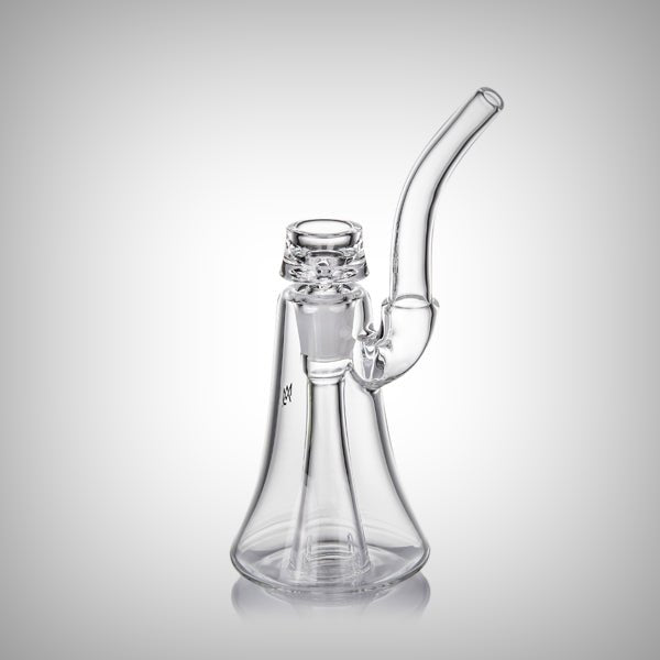 Rear view of MJ Arsenal Lumina Bubbler showing curved mouthpiece