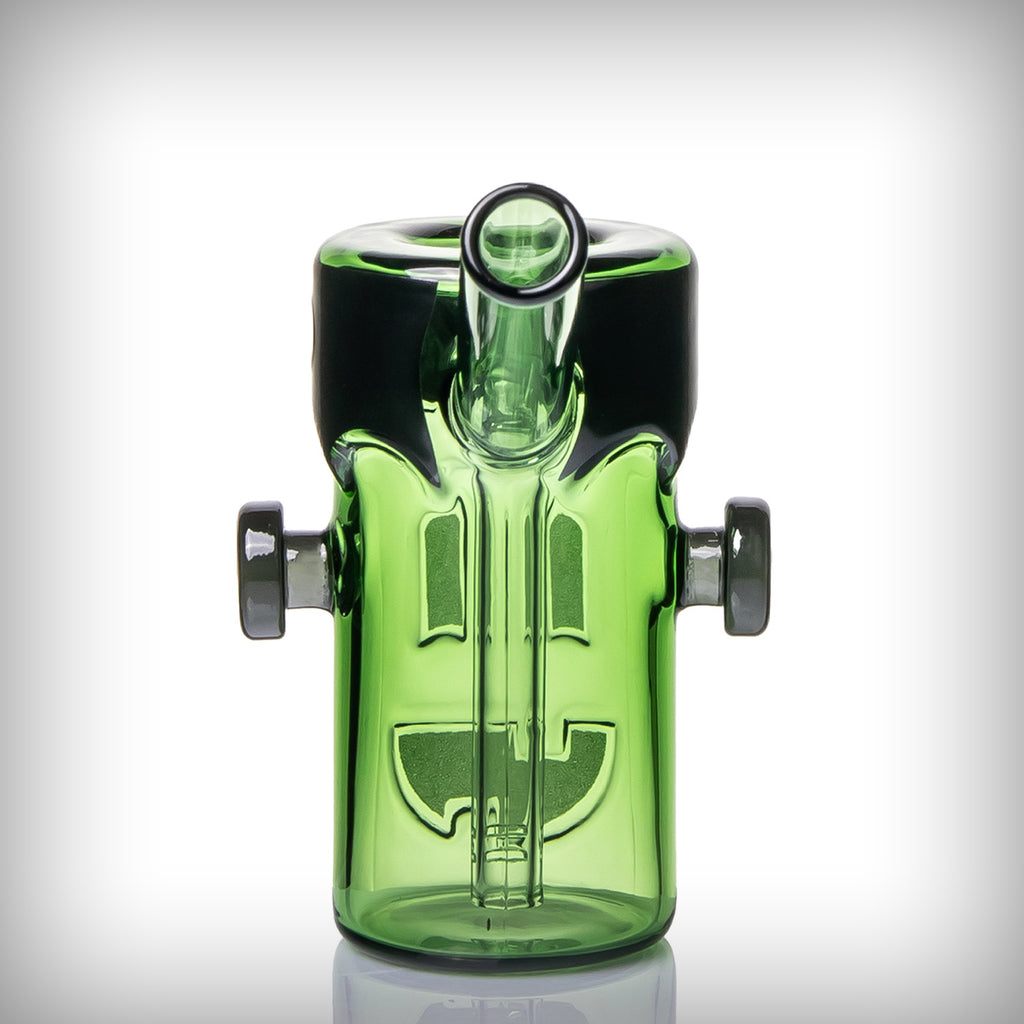 Side profile of MJ Arsenal Frankenbubbler with extended glass stem