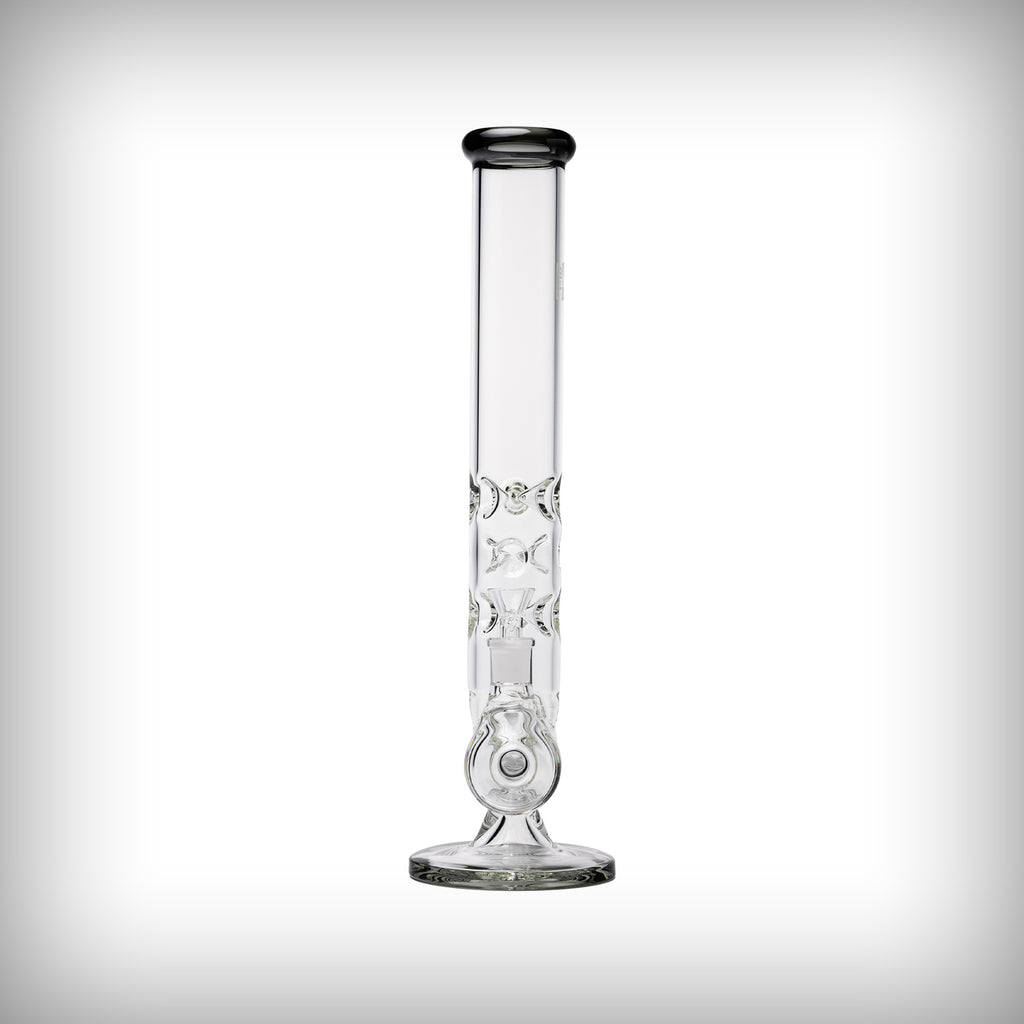 Side view of Human Grade Inline Tube Triple Ice Catch water pipe