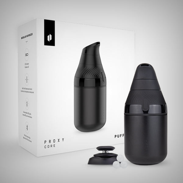 Side view of black Puffco Proxy Core Kit portable vaporizer