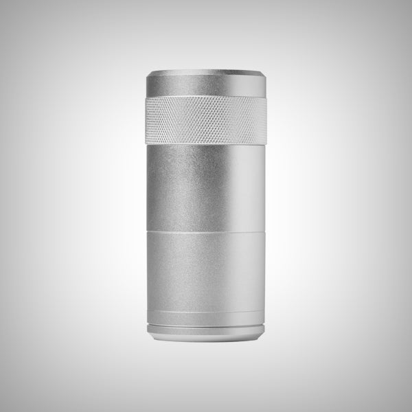 Silver MJ Arsenal Capsule grinder and dugout fully assembled