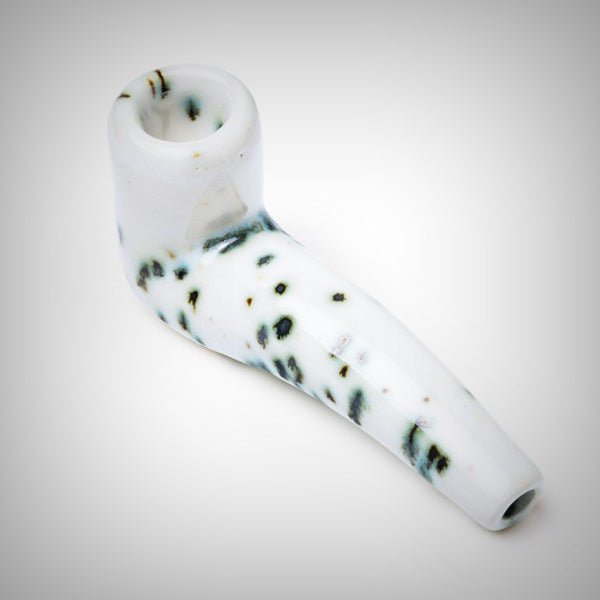 Small ceramic Sherlock pipe with curved design