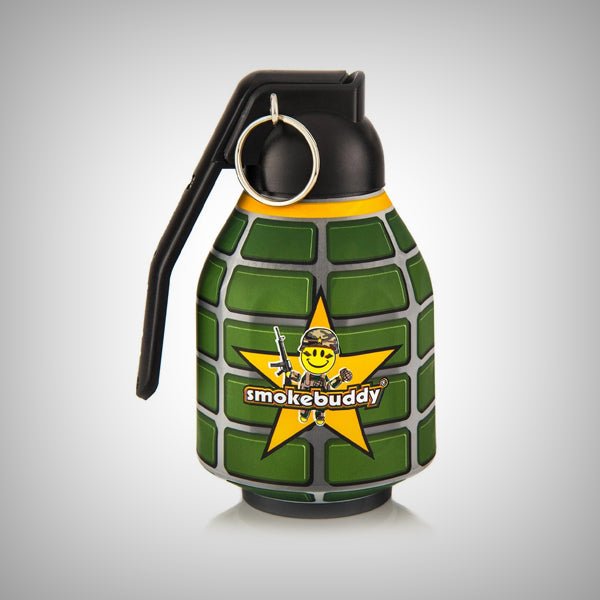 Smokebuddy Original Personal Air Filter with green grenade graphic design