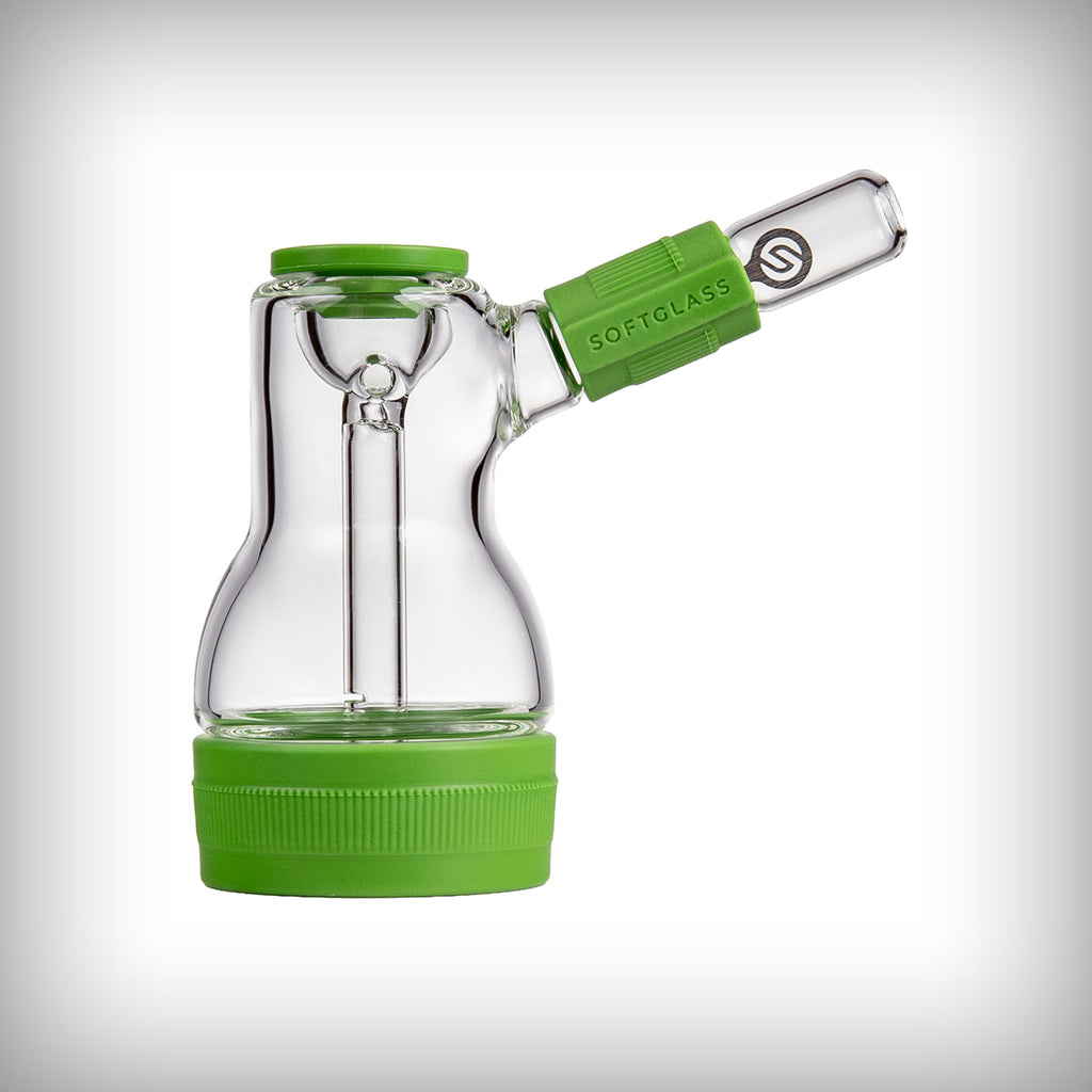 Softglass Core Bubbler in Onyx with black silicone accents