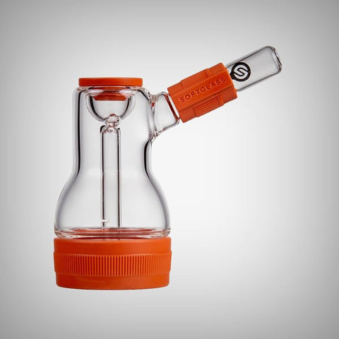 Softglass Core Bubbler with silicone grip and glass body