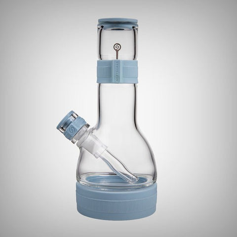 Softglass Core Water Pipe with silicone grip and magnetic lighter dock