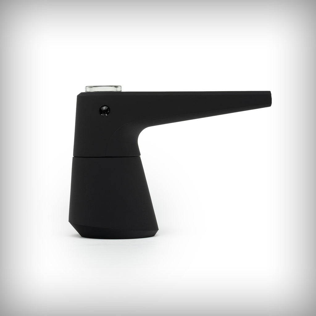 Softglass Pier Bubbler in Onyx with platinum-cured silicone body