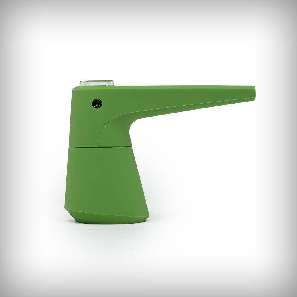 Softglass Pier Bubbler in Pistachio with platinum-cured silicone body