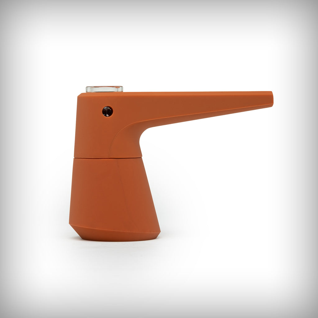 Softglass Pier Bubbler in Sienna with platinum-cured silicone body
