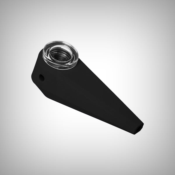 Softglass Token pipe with built-in stainless steel tamper