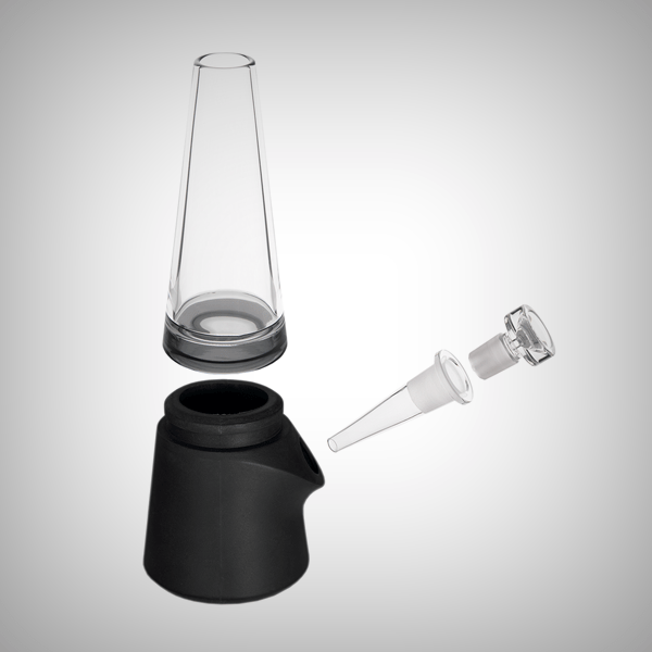Softglass Totem Tube modular water pipe with borosilicate glass top