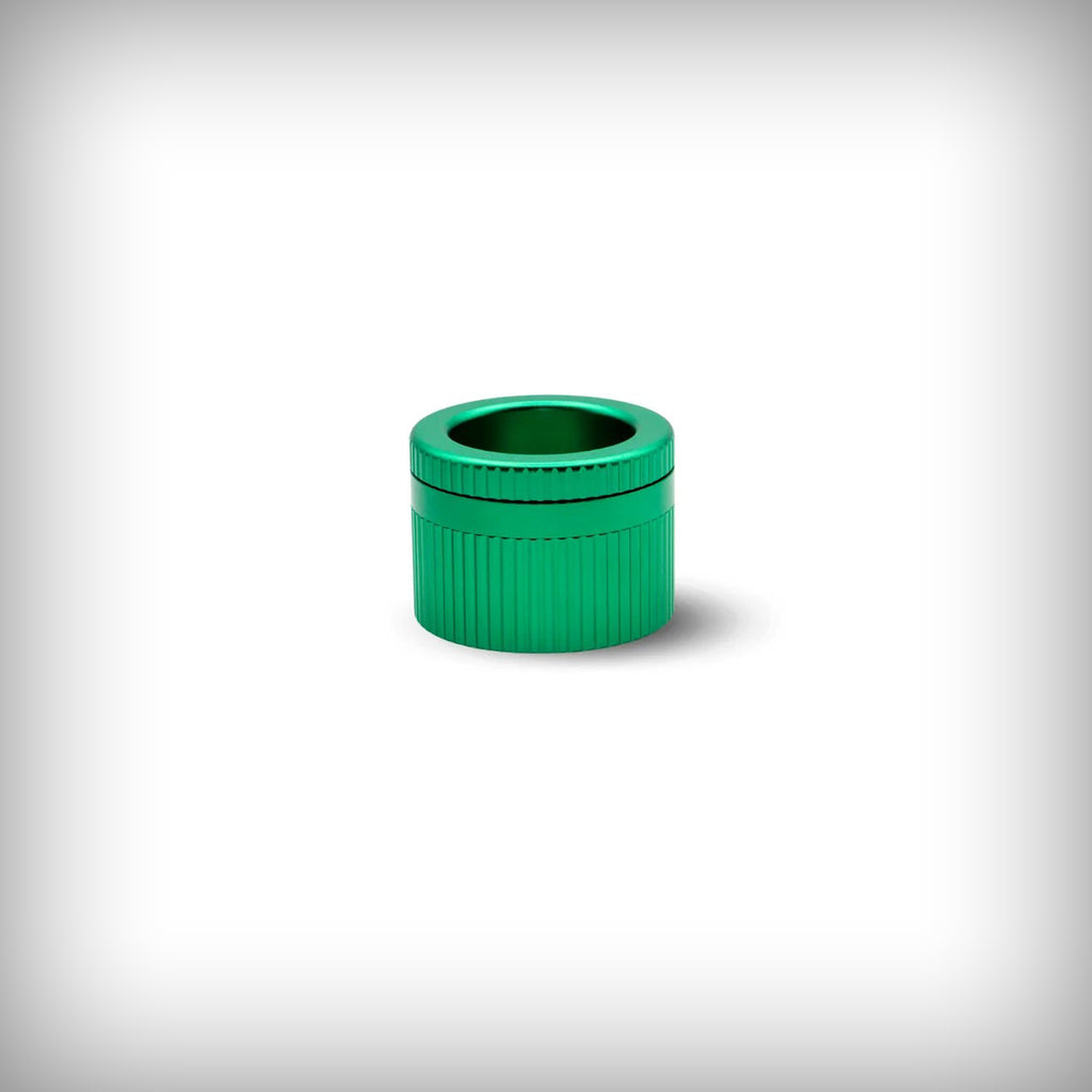 Stache Grynder 360 aluminum grinder in green finish