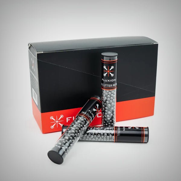 Tar Cutter activated carbon bead refills with Flux Smoke retail display box
