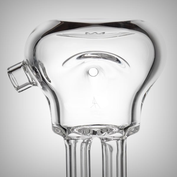Tetra Pipe glass smoking pipe with compact geometric design