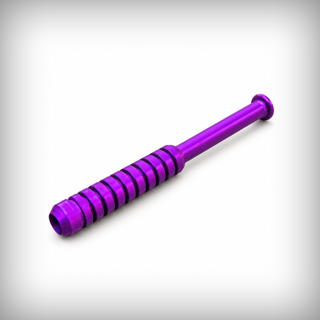 The Mill purple anodized grooved metal one hitter pipe