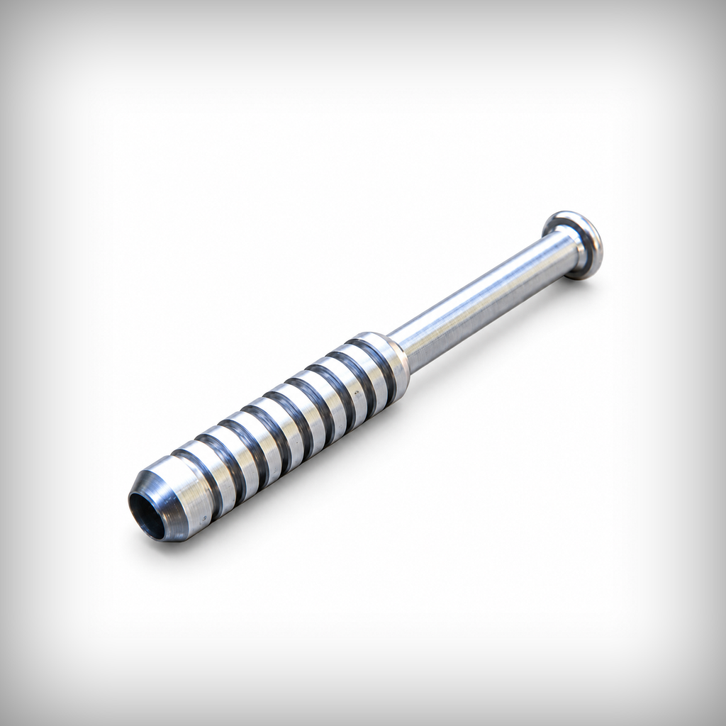The Mill silver ribbed metal one hitter pipe