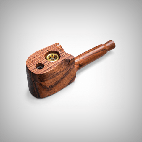 The Mill wooden smoking pipe with covered bowl design