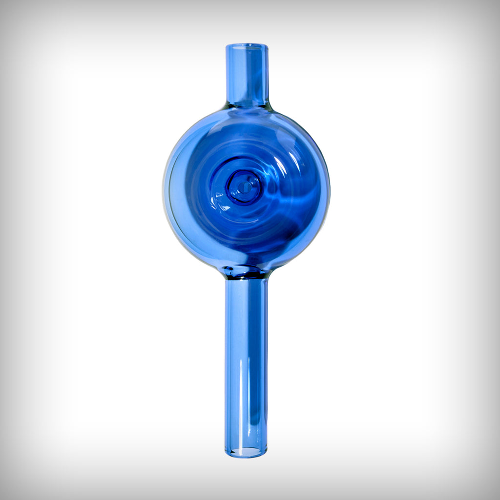 Top view of NWTN Home Bolla Hand Pipe in Lapis blue glass