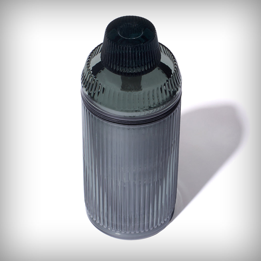 Top view of the Charcoal Deco Gravity Bong core and slide assembly