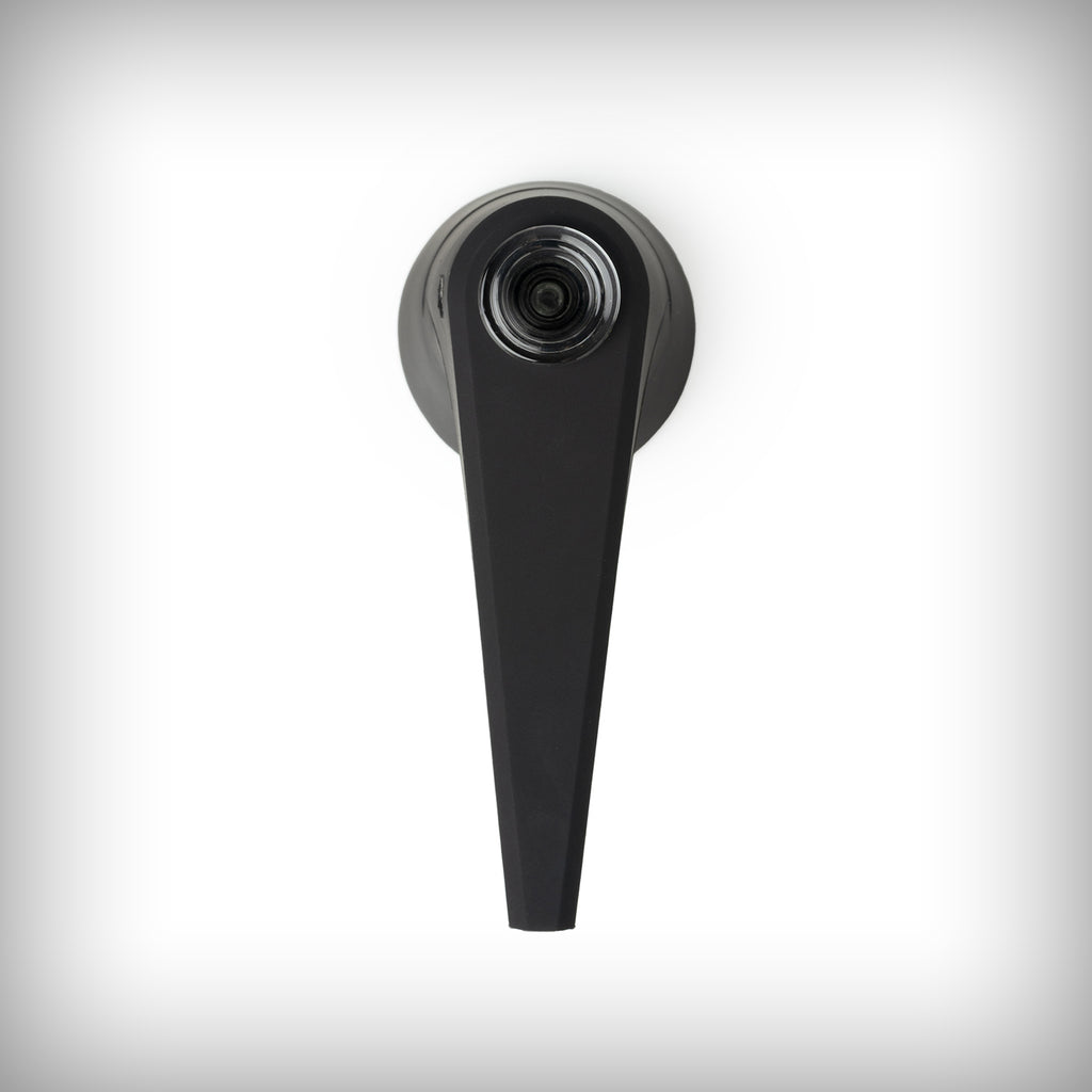 Top view of the Softglass Pier Bubbler in Onyx showing the bowl opening