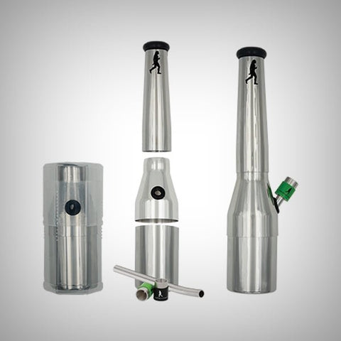 TravelMaster 2.0 stainless steel bong with modular travel design