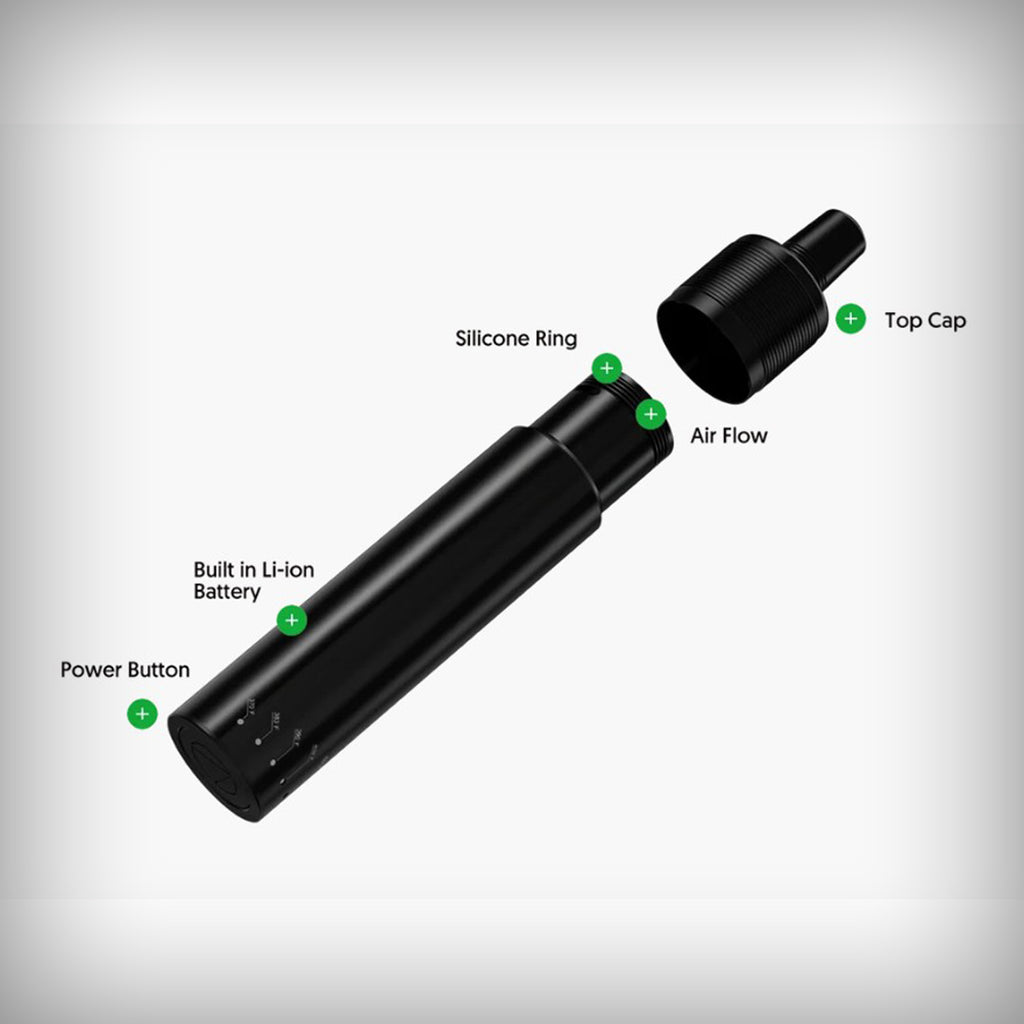 VIVANT VLeaF vaporizer component diagram with the top section removed