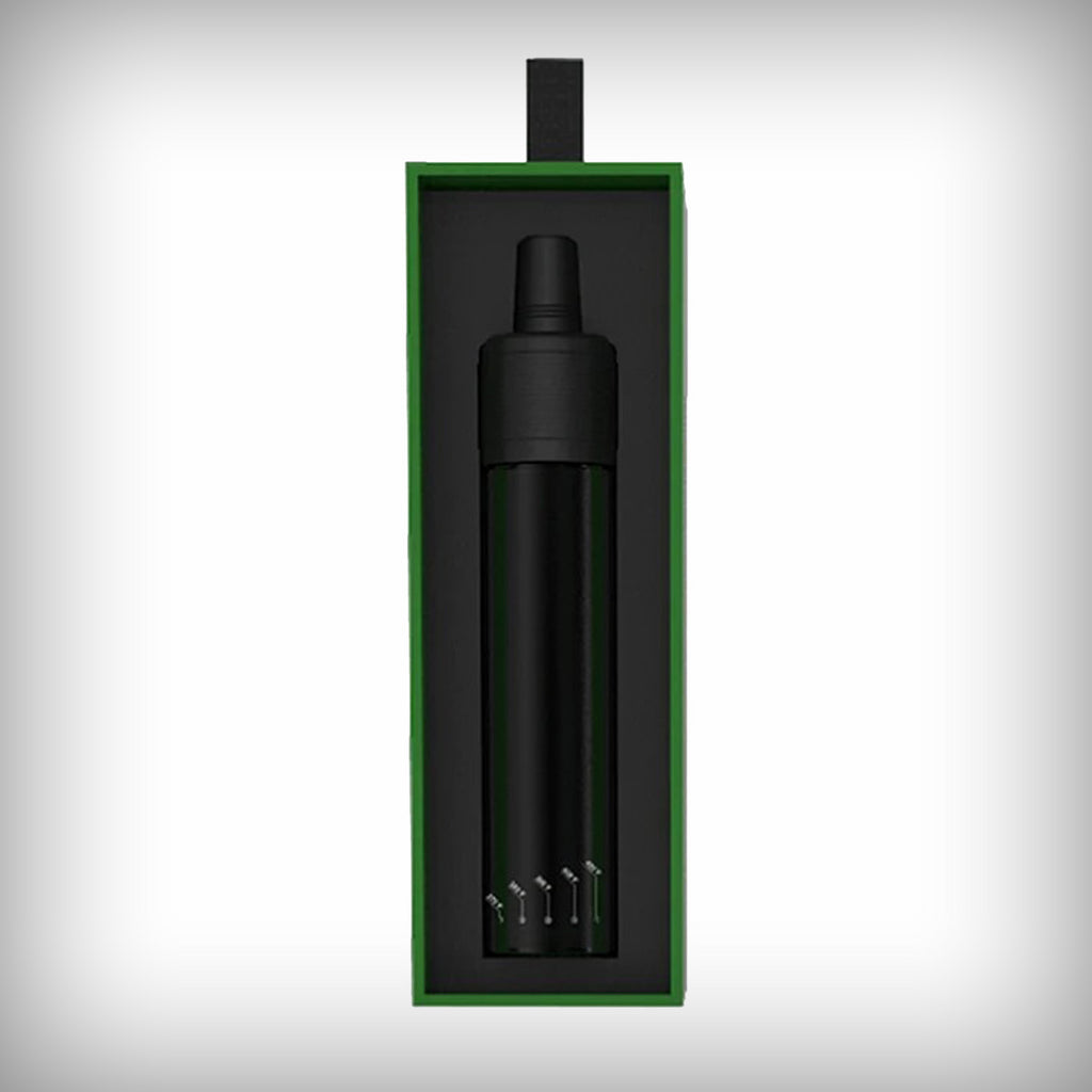 VIVANT VLeaF vaporizer standing beside its retail box