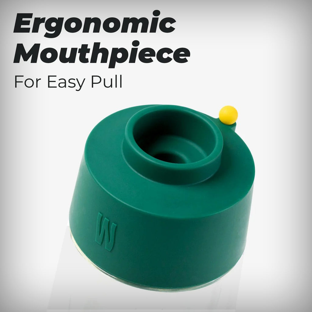 Weday Forest Gravity Bong green silicone mouthpiece close-up