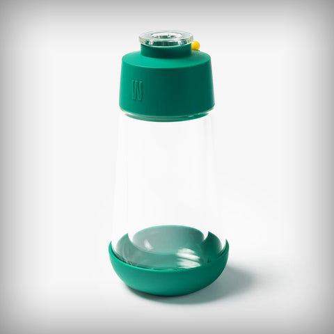 Weday Forest Gravity Bong with green silicone protector on white background